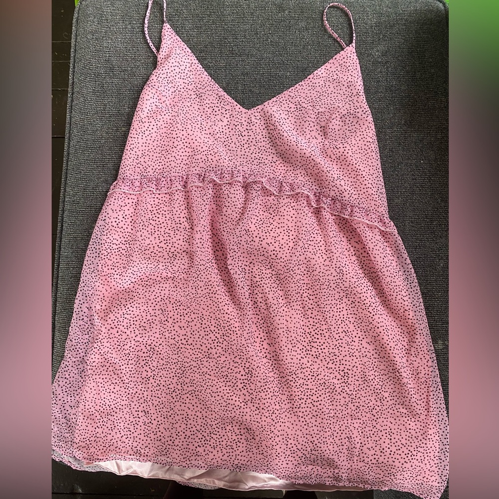 Park & Fifth Pink Spotted Mini Dress